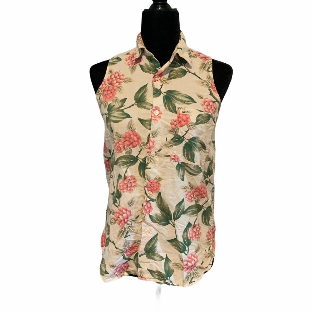 Guess by Georges Marciano Floral Top Size Small